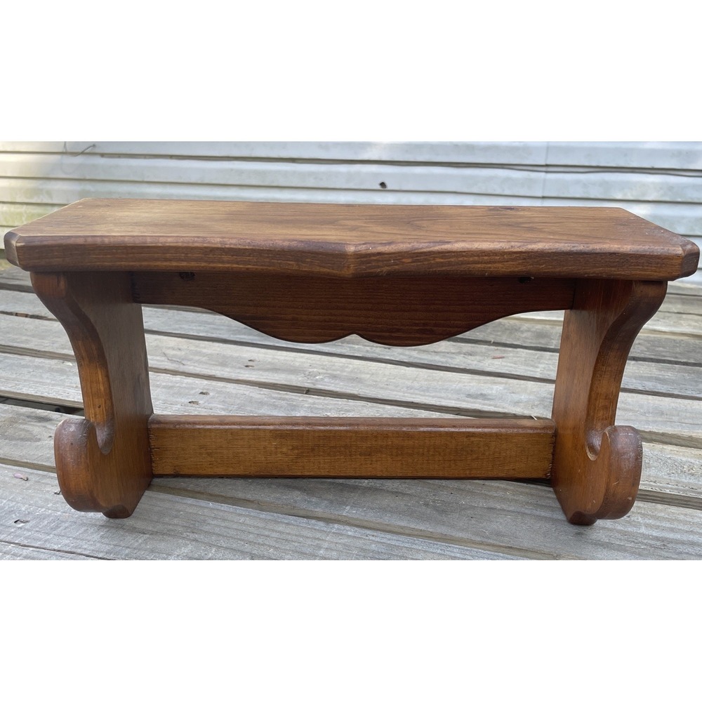 Vintage Wooden Wall Shelf Primitive Cottagecore Grandmacore 80's
